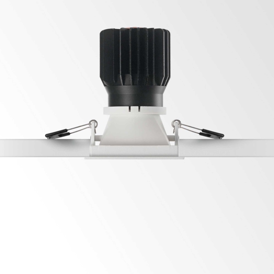Game trim square ideal lux faretto da incasso a led soffitto 11w 2700k quadrato bianco