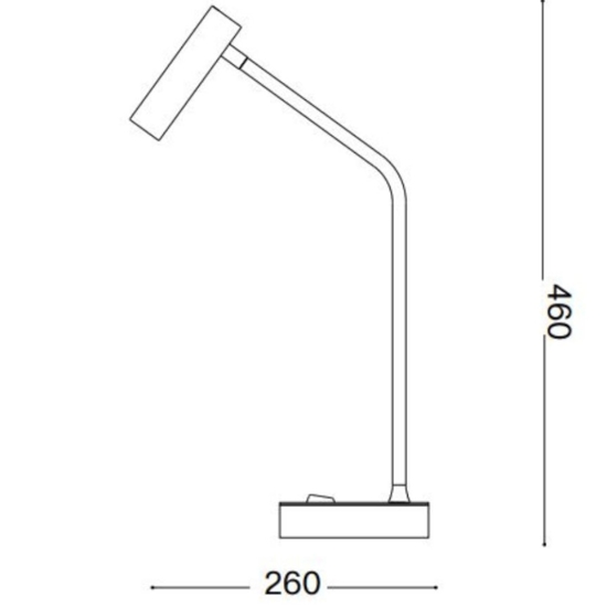 Easy tl lampada da tavolo scrivania ideal lux led 3,5w 3000k bianca