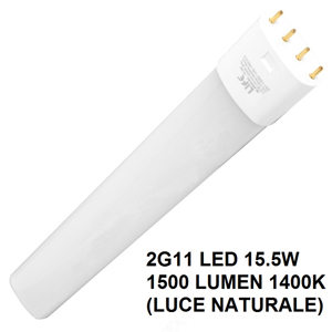 Lampadina led 2g11 15,5w 4000k luce naturale 1500lm