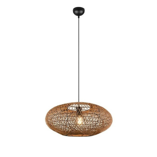 Lampadario per camera da letto in fibre naturali