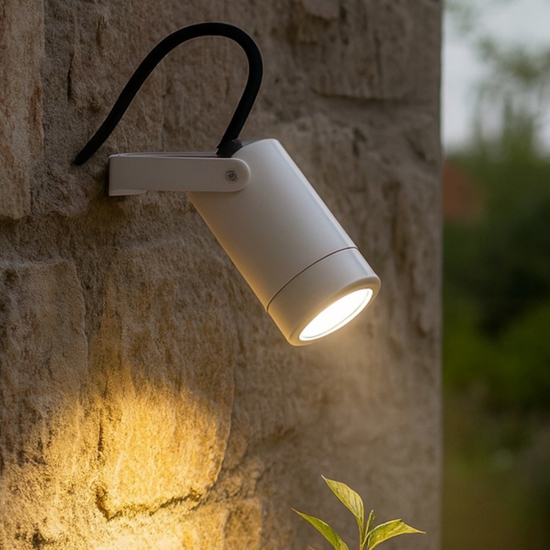 Isyluce faretto da esterno bianco orientabile anti corrosione