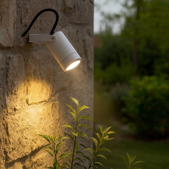 Isyluce faretto da esterno bianco orientabile anti corrosione