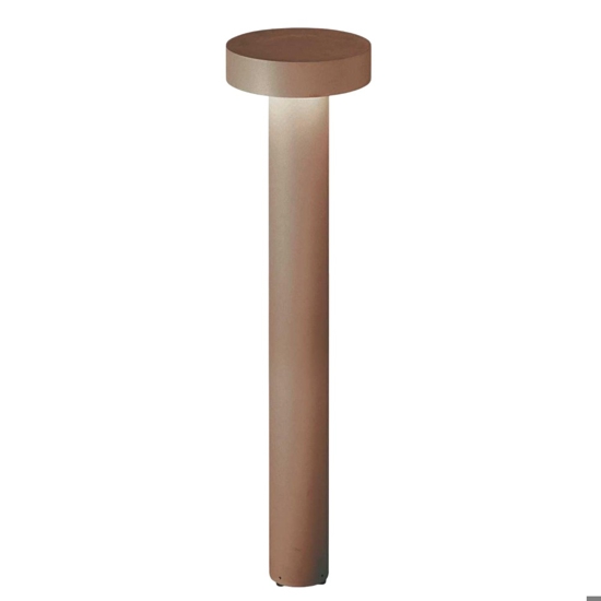 Ideal lux tesla pt4 h60 lampione marrone per giardino ip44 moderno