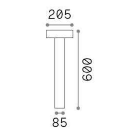Ideal lux tesla pt4 h60 lampione marrone per giardino ip44 moderno