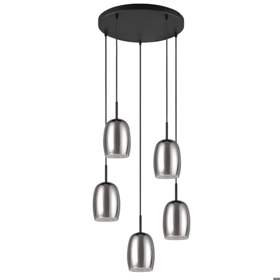 Lampadario per tavolo cucina in vetro 5 luci