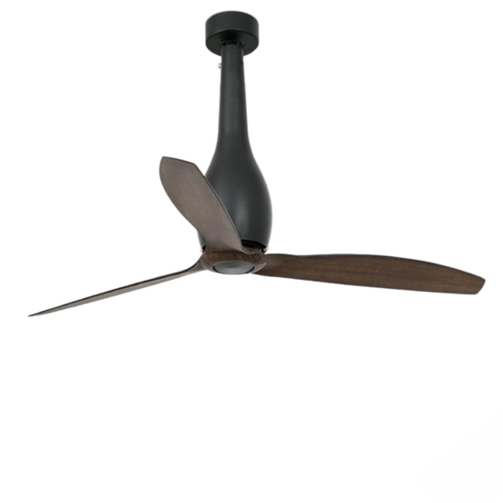 Ventilatore silenzioso nero 18mq da soffitto a pale marrone