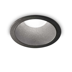 Ideal lux faretto per incasso bagno game trim round 11w 3000k ip65 nero