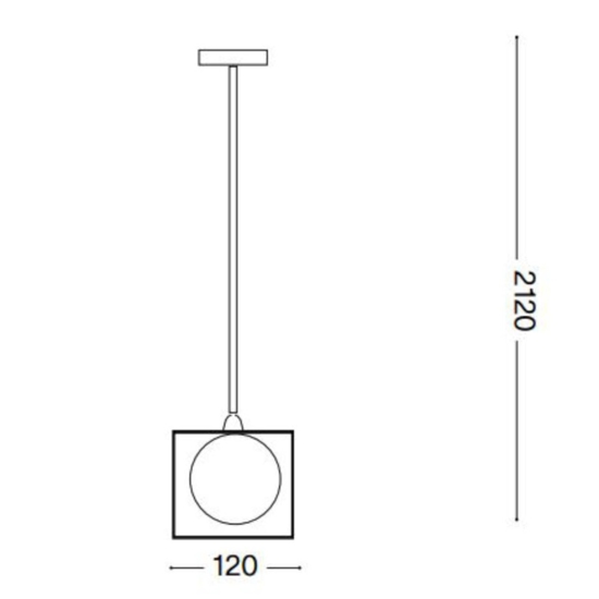 Ideal lux lingotto sp1 lampada a sospensione per comodino nero