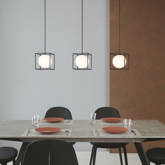 Lingotto sp3 single ideal lux lampadario per soggiorno nero