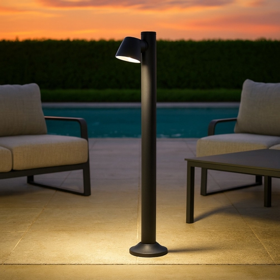 Isyluce lampione orientabile da giardino antracite moderno