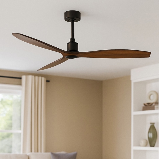 Ventilatore a pale effetto legno da soffitto 17mq