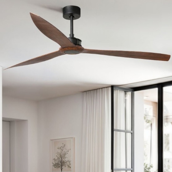 Ventilatore da soffitto 39mq pale marrone con telecomando