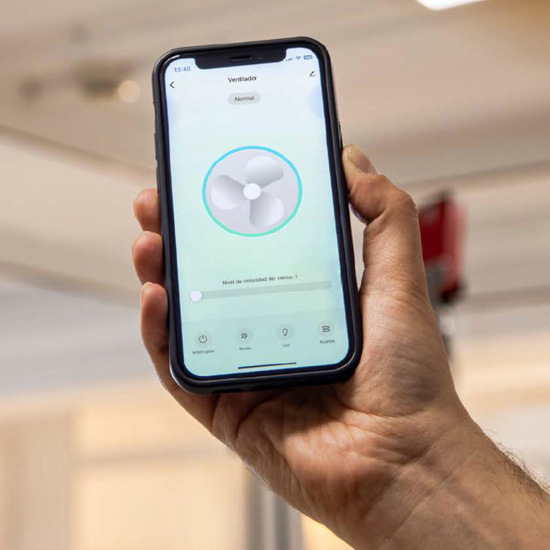 Ventilatore da soffitto bianco app tuya snart ambienti 17-28mq