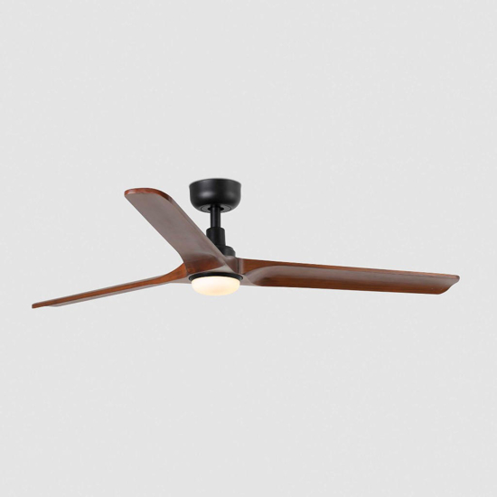 Ventilatore da soffitto con luce 28mq led 10w marrone scuro motore silenzioso