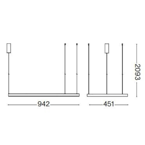 Lampadario waves-1 sp ideal lux oro led 3000k