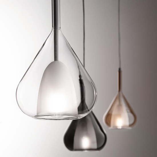 Lampadario moderno a sospensione per soggiorno fabas luce lila