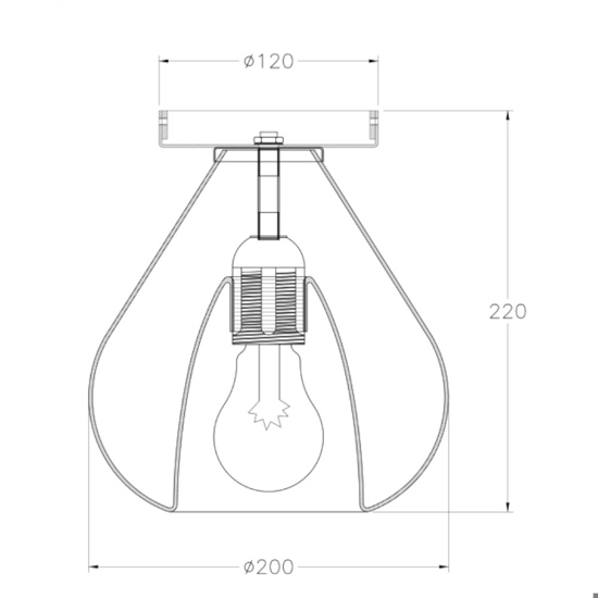 Plafoniera da soffitto lila fabas luce vetro ambra