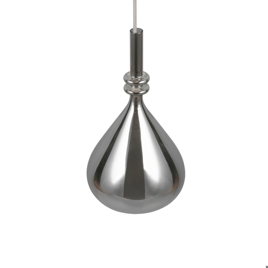 Lampada a sospensione sfera di vetro specchio cromo