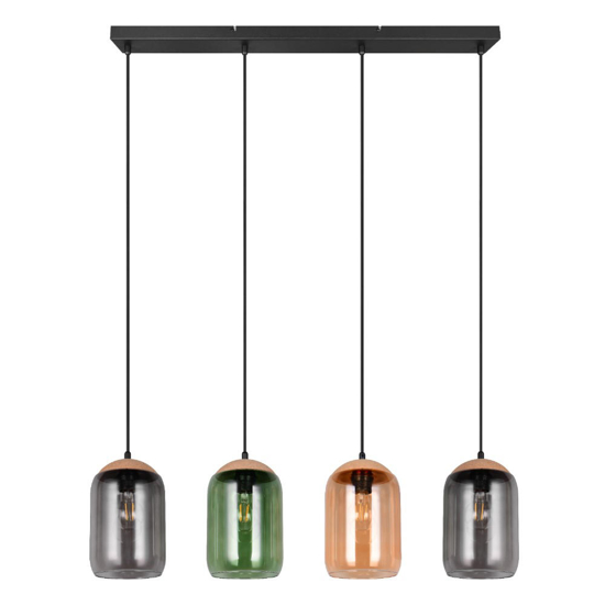 Lampadario moderno vetri colorati per sala da pranzo