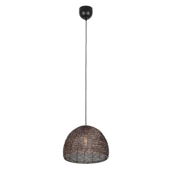 Lampadario cupola maglie di metallo ottone invecchiato