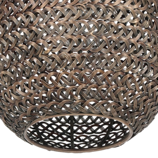 Lampada a sospensione maglia di metallo ottone invecchiato