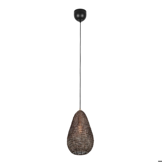 Lampada a sospensione maglia di metallo ottone invecchiato