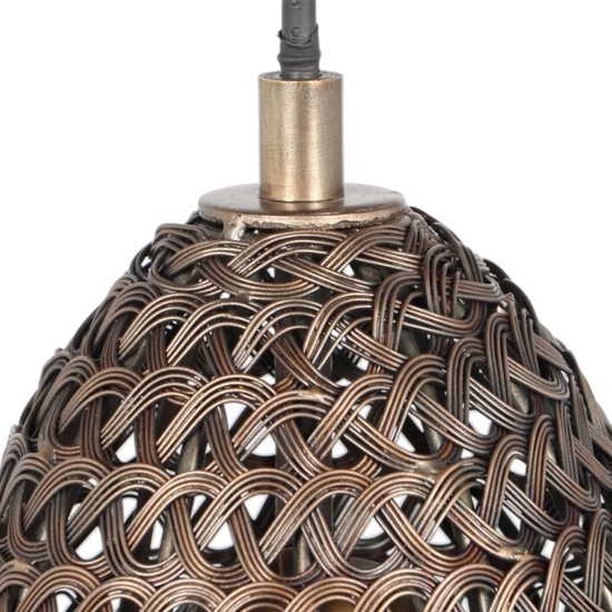 Lampada a sospensione maglia di metallo ottone invecchiato