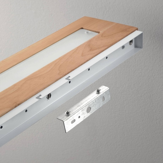 Applique mensola da parete di legno quercia moderna fabas luce linus