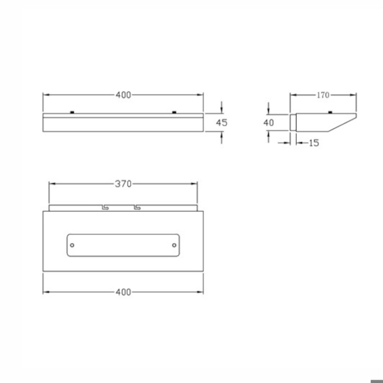Applique mensola da parete di legno quercia moderna fabas luce linus