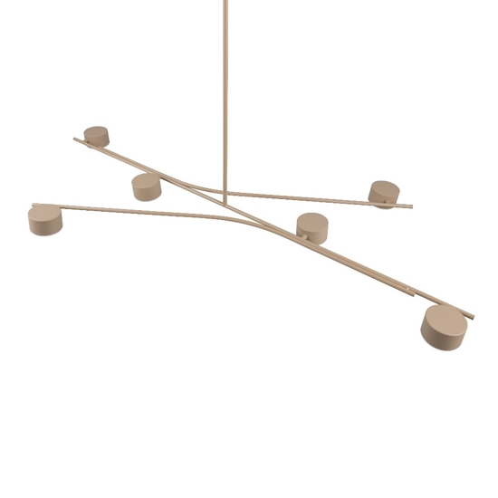 Lampadario per cucina moderna beige luci orientabili