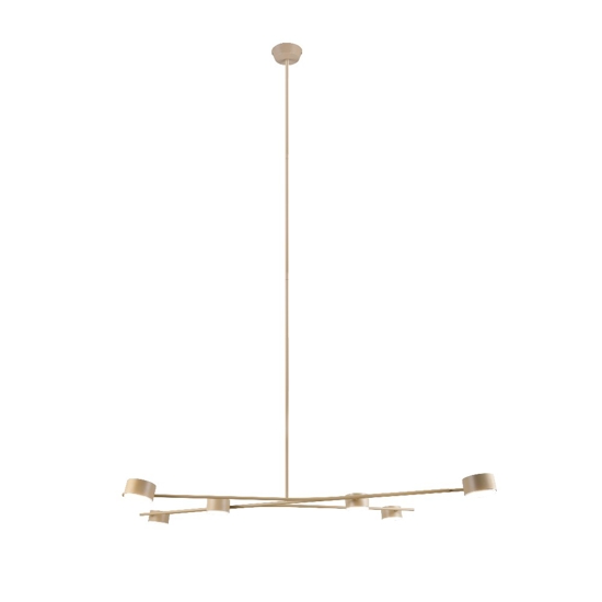 Lampadario per cucina moderna beige luci orientabili
