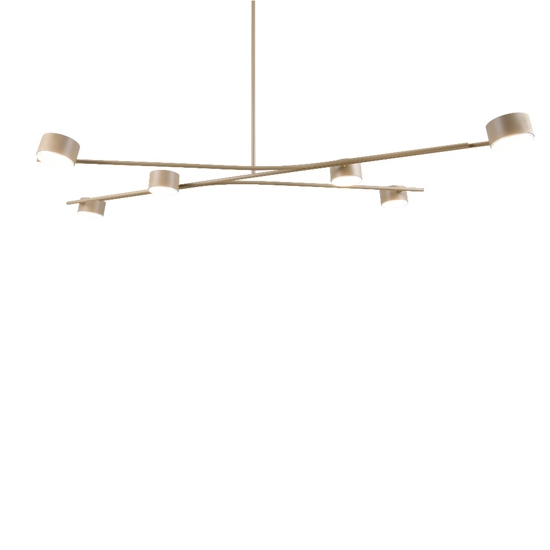 Lampadario per cucina moderna beige luci orientabili