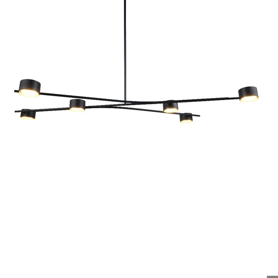 Lampadario nero oro moderno per tavolo da soggiorno