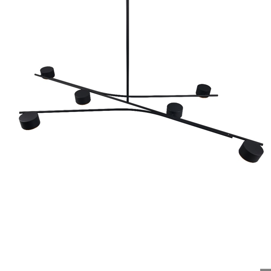 Lampadario nero oro moderno per tavolo da soggiorno