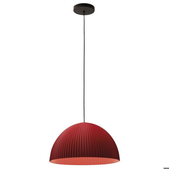 Lampadario per cucina moderna bordeaux cupola fabas luce carola