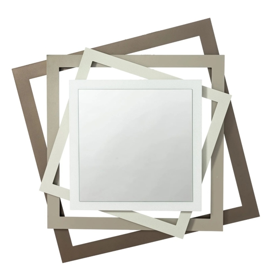 Specchio da parete design moderno quadrati 87x87 per ingresso