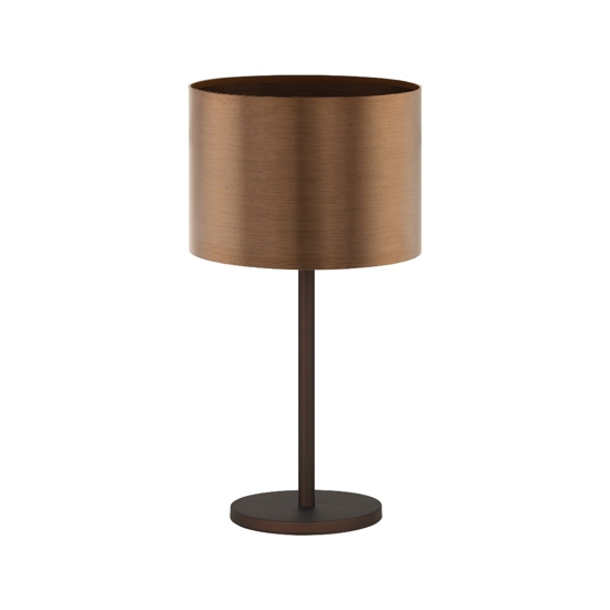 Saganto eglo lampada da tavolo moderna marrone paralume colore rame