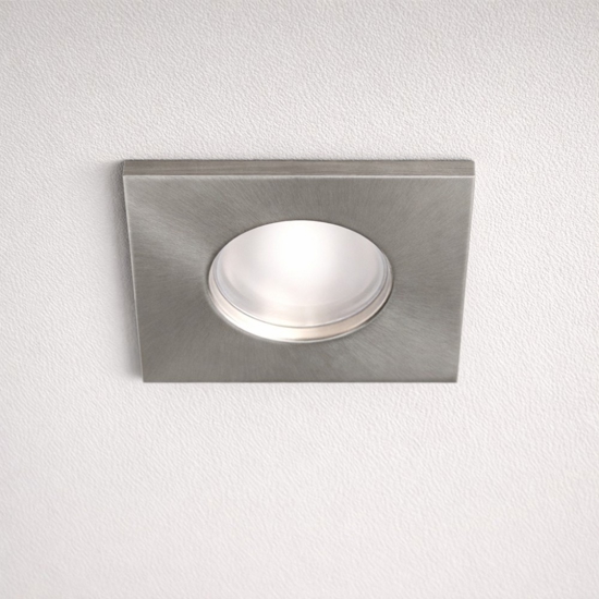 Life faretto per bagno doccia da incasso ip65 quadrato nichel
