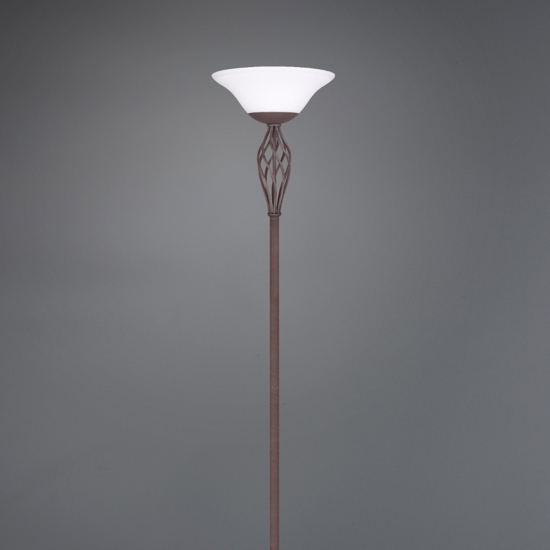 Lampada da terra in stile ferro battuto