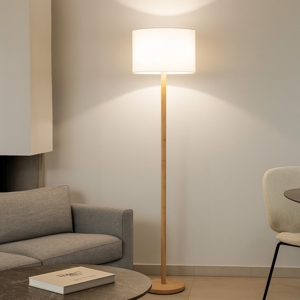 Lampada da terra per soggiorno h162 cm in legno sottile