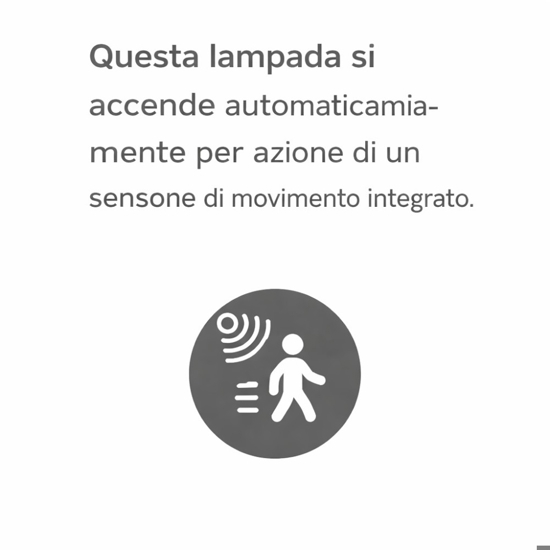 Lampione da giardino squadrato con sensore di movimento lanterna vetro