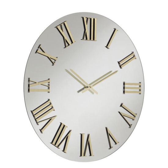 Orologio moderno a parete effetto specchio numeri oro