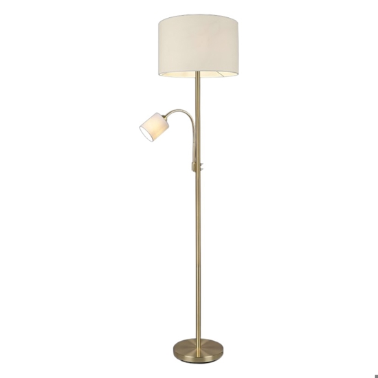 Lampada da terra due luci moderna orientabile colore oro
