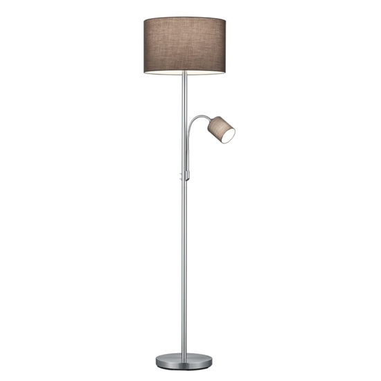Lampada da terra per salotto due luci orientabile colore argento