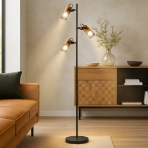 Lampada da terra moderna per salotto h150 cm con lampade orientabili