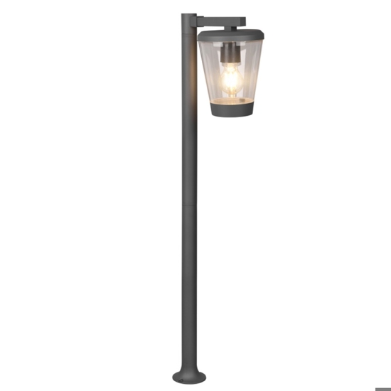 Lampione da giardino moderno lanterna antracite ip44