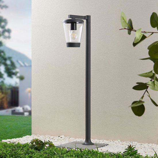 Lampione da giardino moderno lanterna antracite ip44