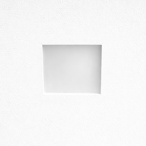 Faretto in gesso cristaly quadrato gu10 con vetro da incasso a soffitto