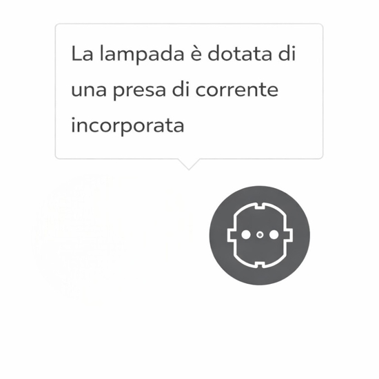 Lampione da giardino antracite con 2 prese elettriche schuko