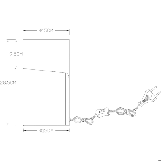 Lampada design moderna da comodino nera per camera da letto